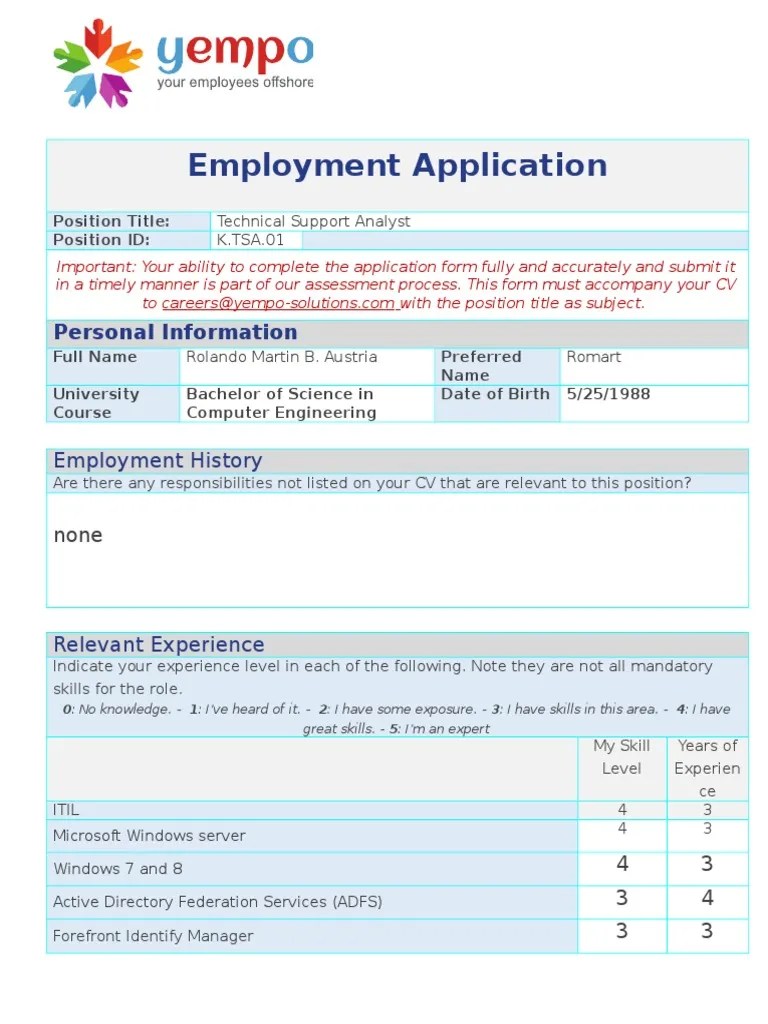 ApplicationFormv2TSA.doc Microsoft Application Software