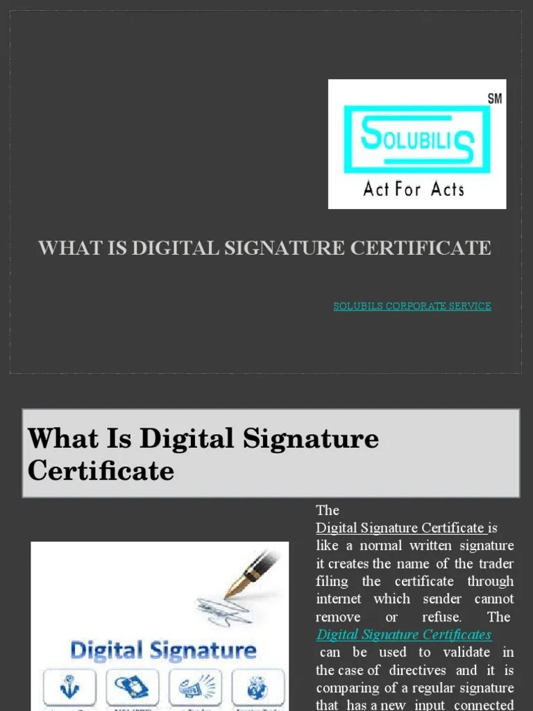 What is Digital Signature Certificate Public Key Certificate Barcode