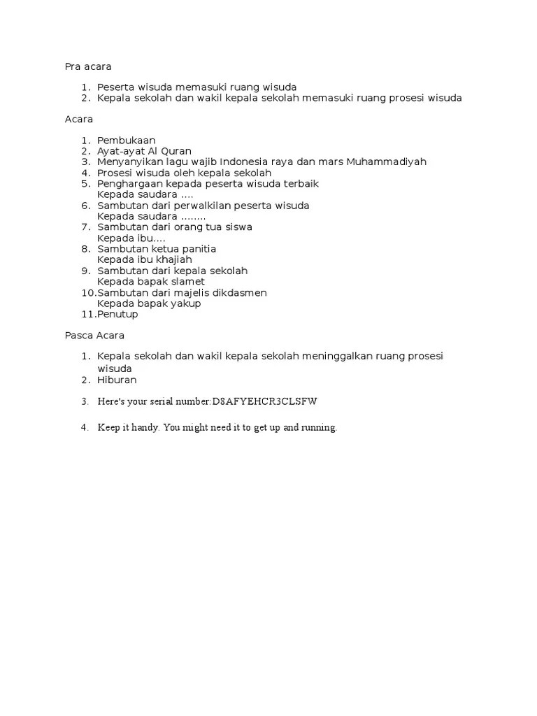 Susunan Acara Wisuda PDF