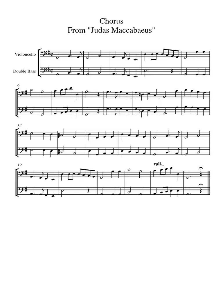 Chorus Fron Judas Maccabaeus PDF