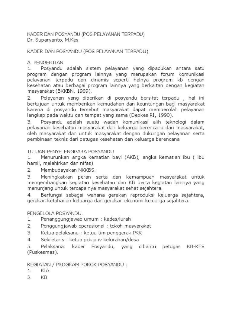 Strata Posyandu | PDF
