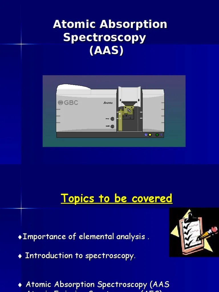 Spektroskopi Serapan Atom AAS Absorption Spectroscopy