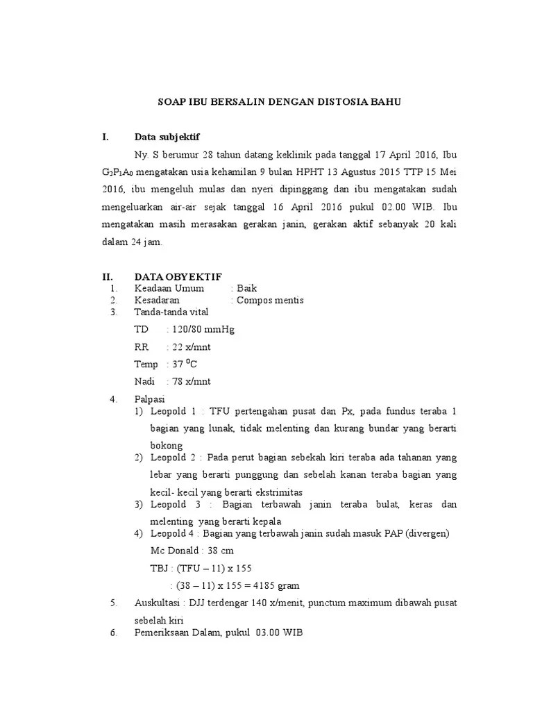 Soap Distosia Bahu PDF