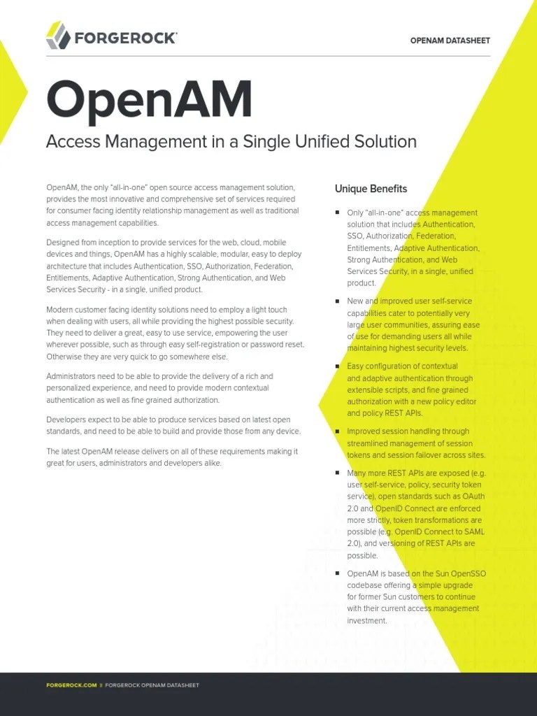 OpenAM PDF PDF Representational State Transfer Application