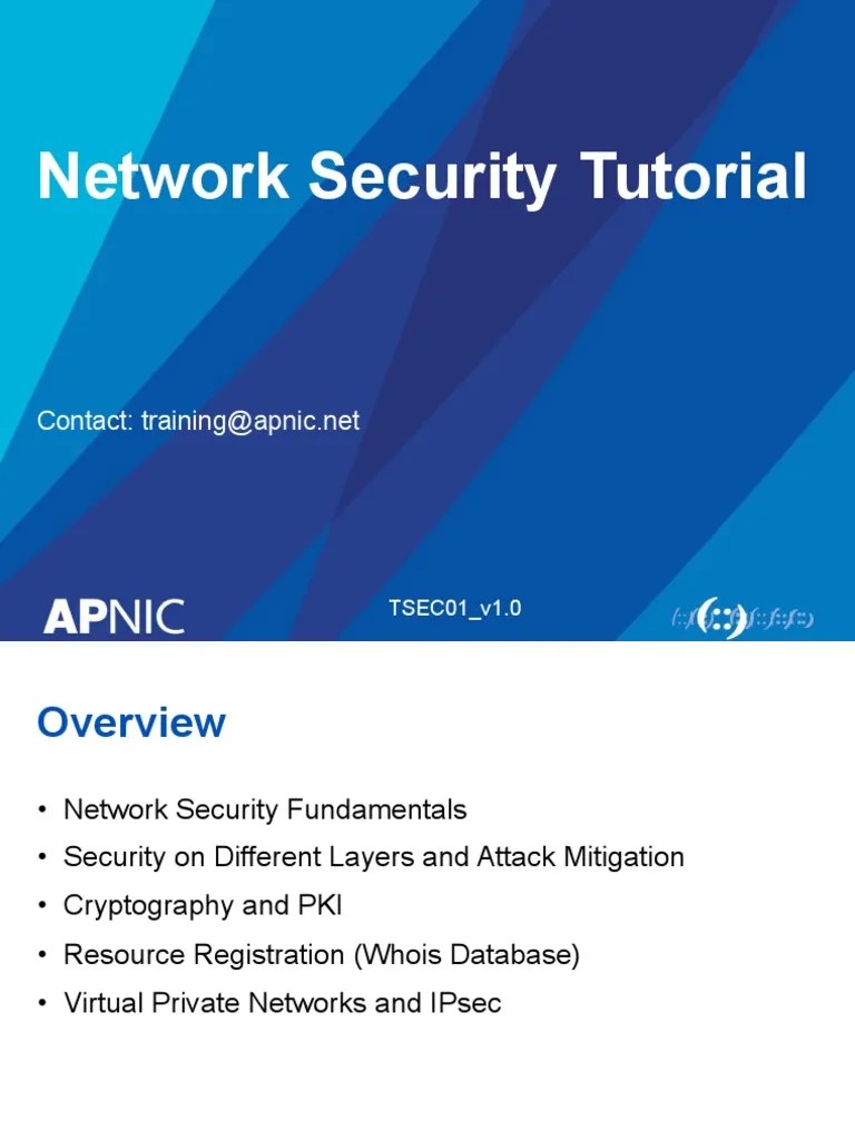 Network Security Tutorial PDF