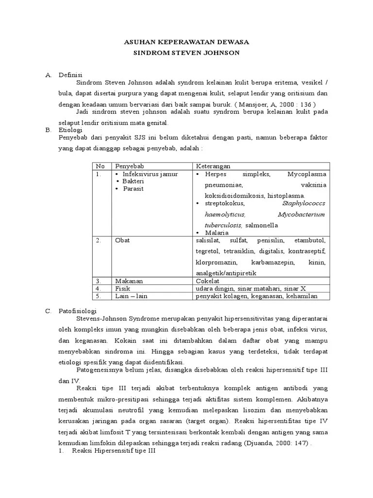 Askep Steven Johnson Syndrome