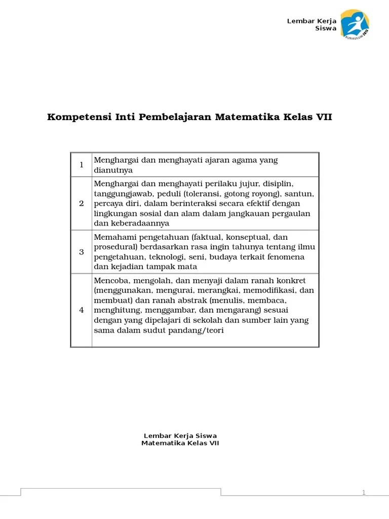 Kunci Jawaban Buku Lks Matematika Kelas 7 Semester 2 Berbagai Buku