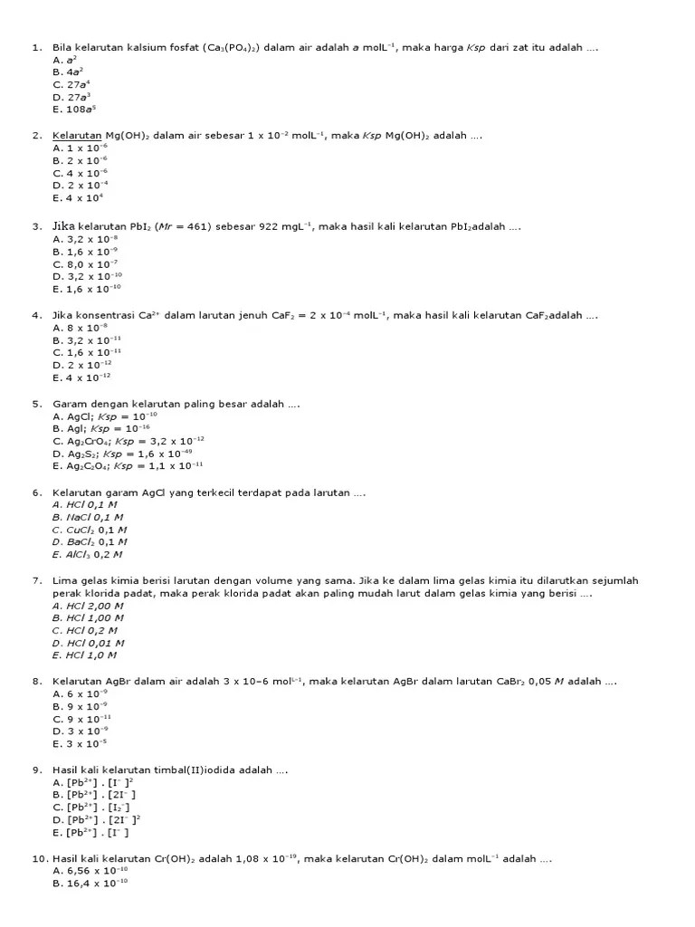 Bila Kelarutan Kalsium Fosfat | PDF