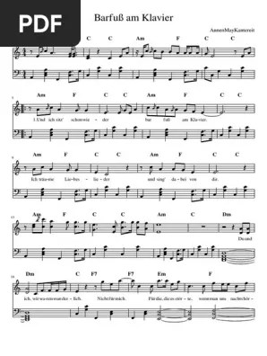 Posted on february 18, 2020 by admin. Barfuss Am Klavier Noten Gitarre