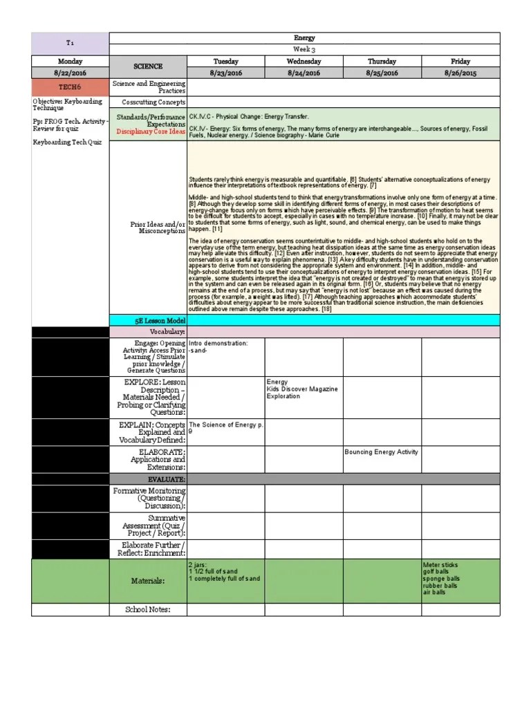 6th Grade Science and Tech6 Ylp Curriculum Map Week 3 PDF Forms