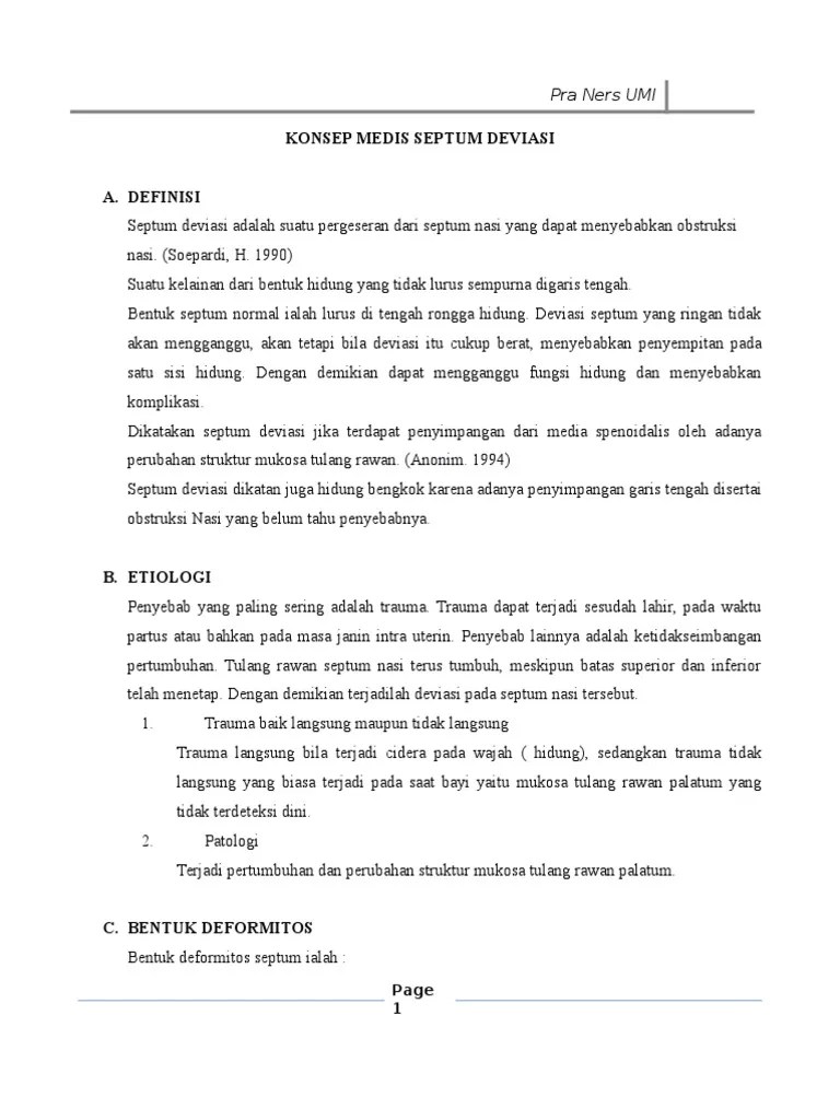 Septum Deviasi | PDF