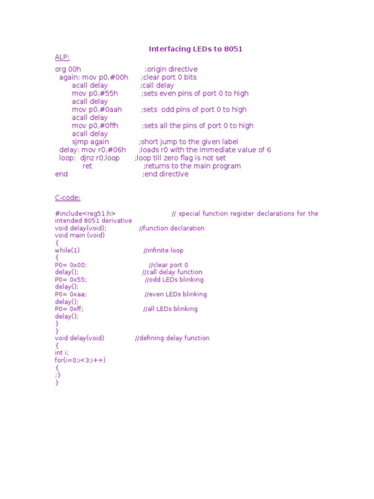 Traffic Light Control Using 8051 PDF