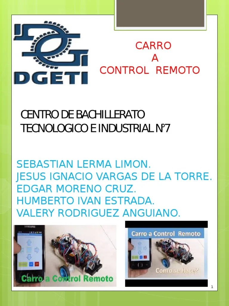 Carro A Control Remoto | PDF | Transistor | Electrónica