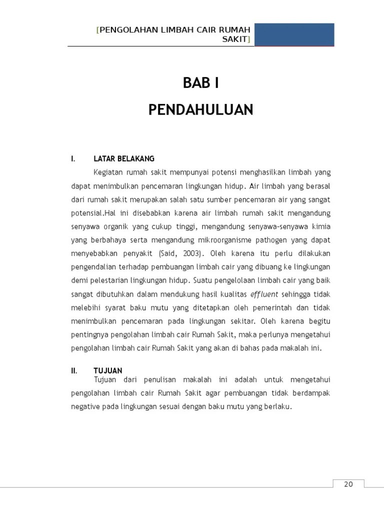 Pengolahan Limbah Rumah Sakit