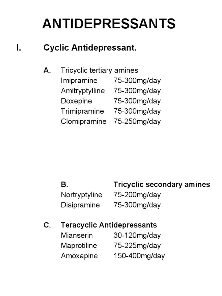 Antidepressants Antidepressant Pharmacology