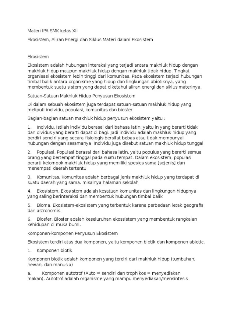 Materi IPA SMK Kelas XII