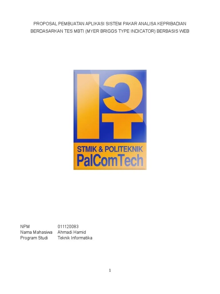 Pembuatan Aplikasi Sistem Pakar Analisa Kepribadian