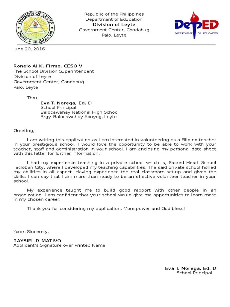 Volunteer Letter | PDF