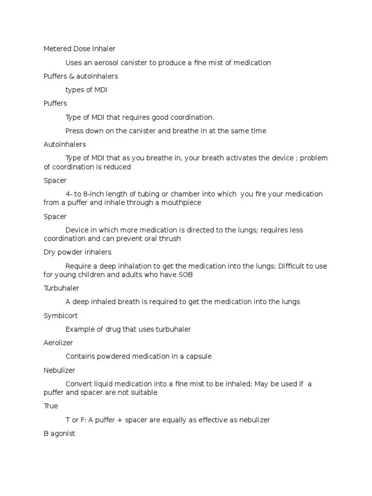 Quizlet Asthma Chronic Obstructive Pulmonary Disease Bronchitis