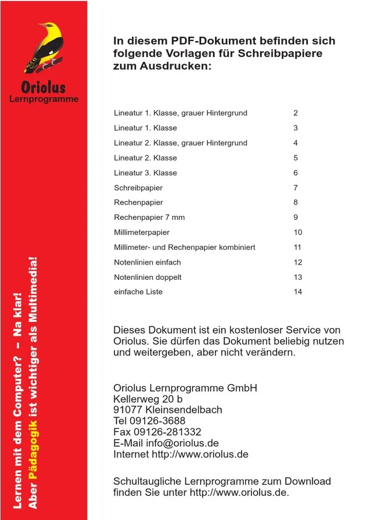 Lineatur, various, lineatur.ttf, windows font. 3 Klasse Lineatur Ausdrucken