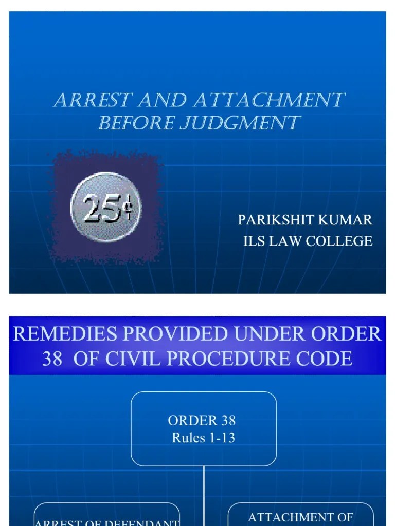 Arrest and Attachment Before Judgment PDF PDF