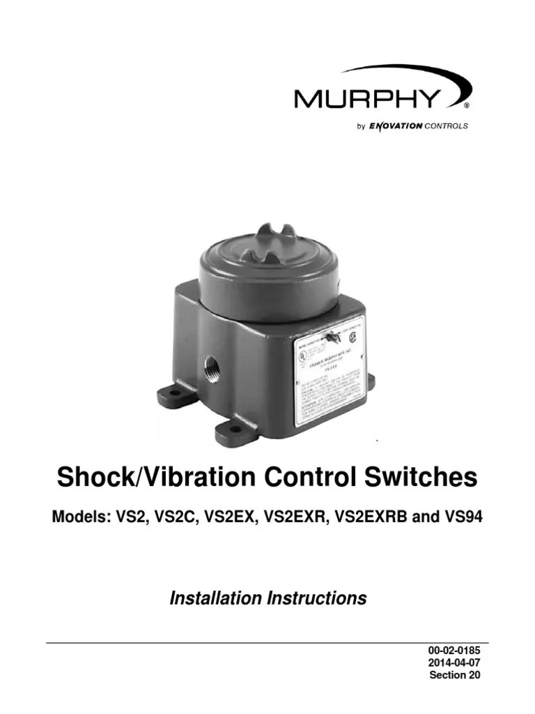 Murphy Vibration Switches | Electrical Wiring | Cable
