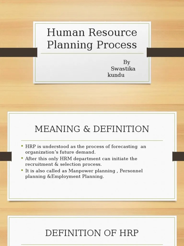 Human Resource Planning PDF