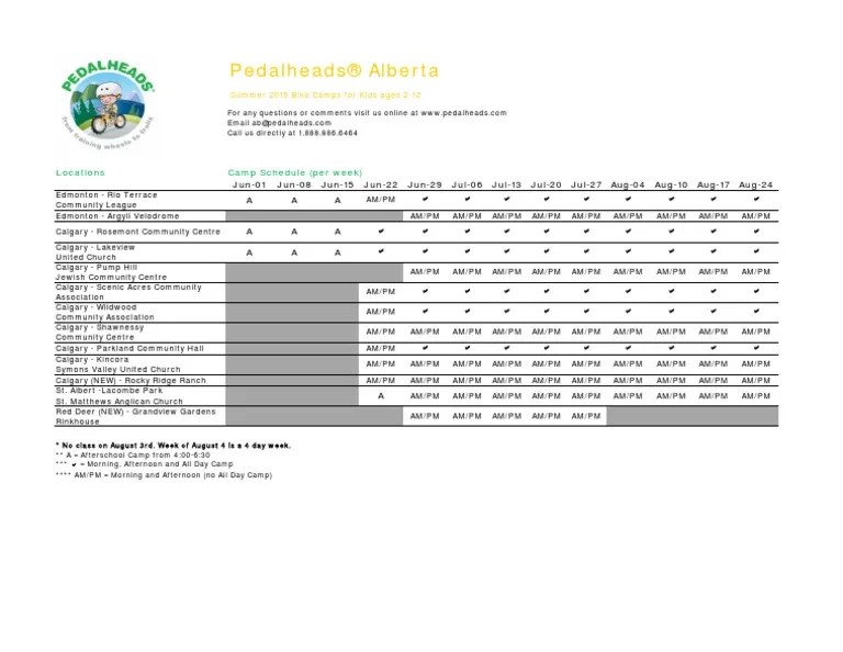 Pedalheads® Alberta Jun01 Jun08 Jun15 Jun22 Jun29 Jul06 Jul13