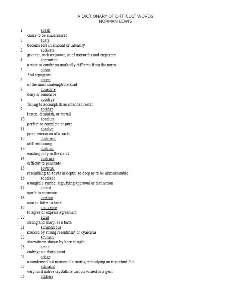 A Dictionary of Difficult Words Emotions SelfImprovement