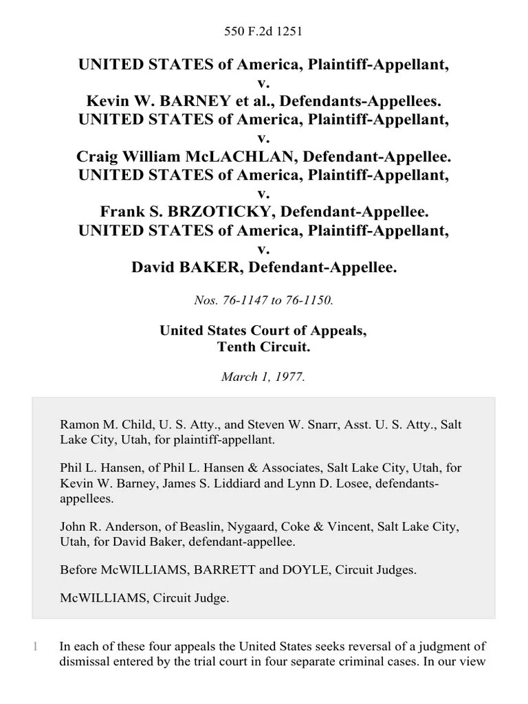 United States Court of Appeals, Tenth Circuit. Nos. 761147 To 761150
