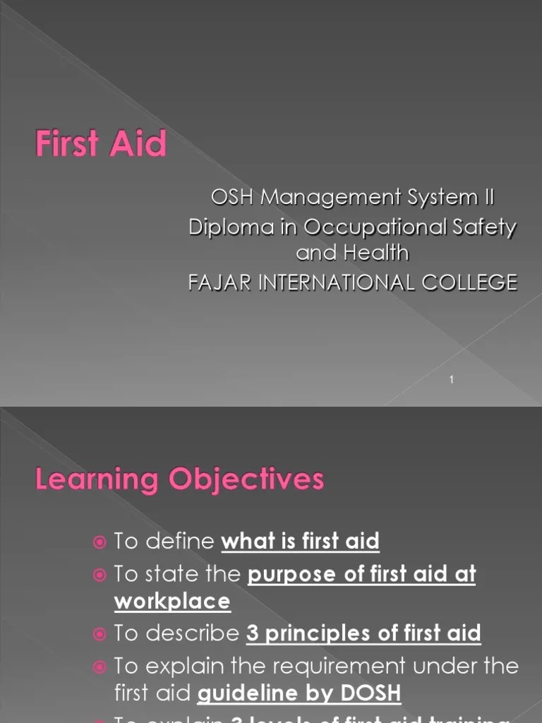 A Comprehensive Guide to Establishing an Effective Workplace First Aid