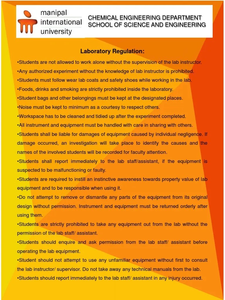 Lab Safety Rules Laboratories Personal Protective Equipment Free