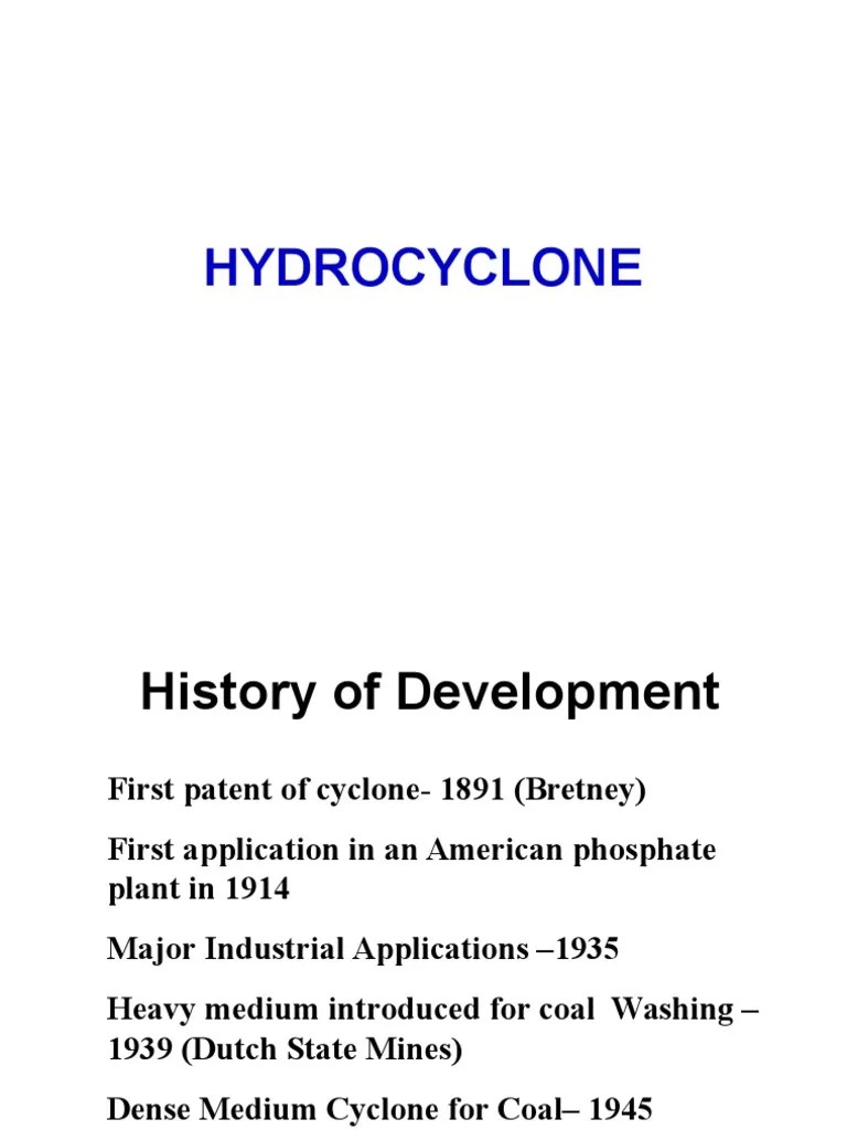 Hydrocyclone ISWT Fluid Dynamics Computational Fluid