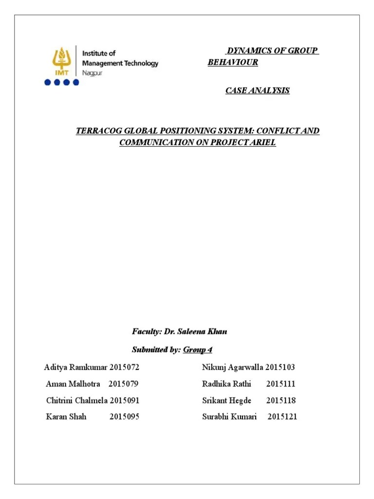 TerraCog Case Study DGB PDF Global Positioning System Consensus