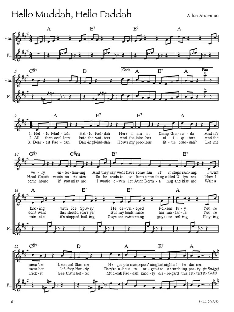 Hello Muddah, Hello Faddah