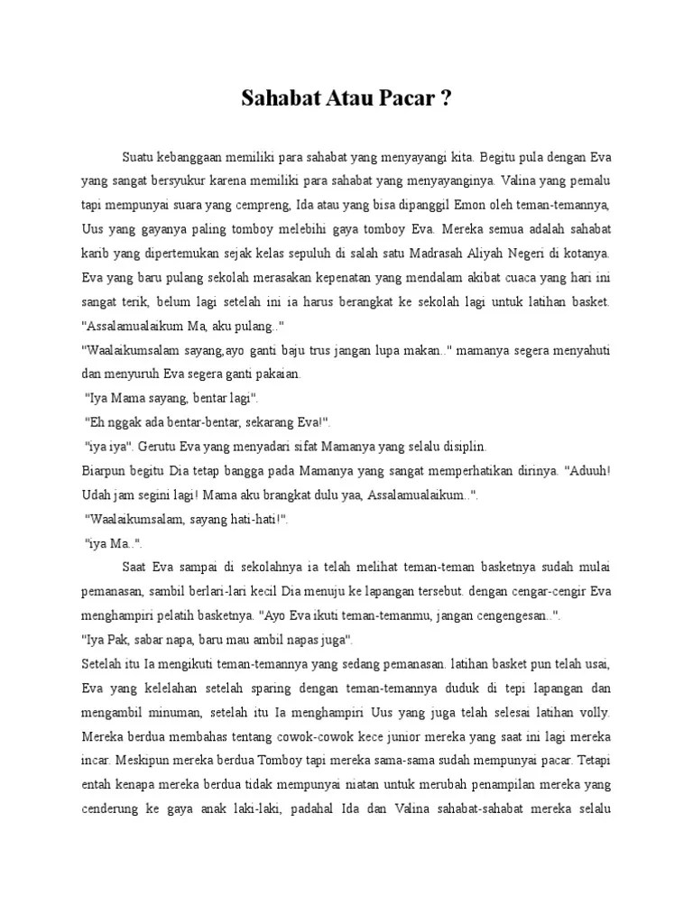 Cerpen Sahabat Atau Pacar – Tulisan