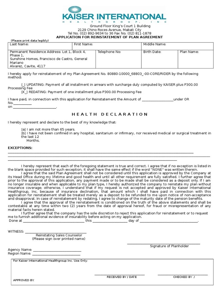 Application for Reinstatement Form Justice Crime & Justice