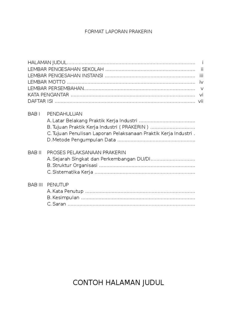 Contoh Motto Dan Persembahan Laporan Prakerin – Lakaran