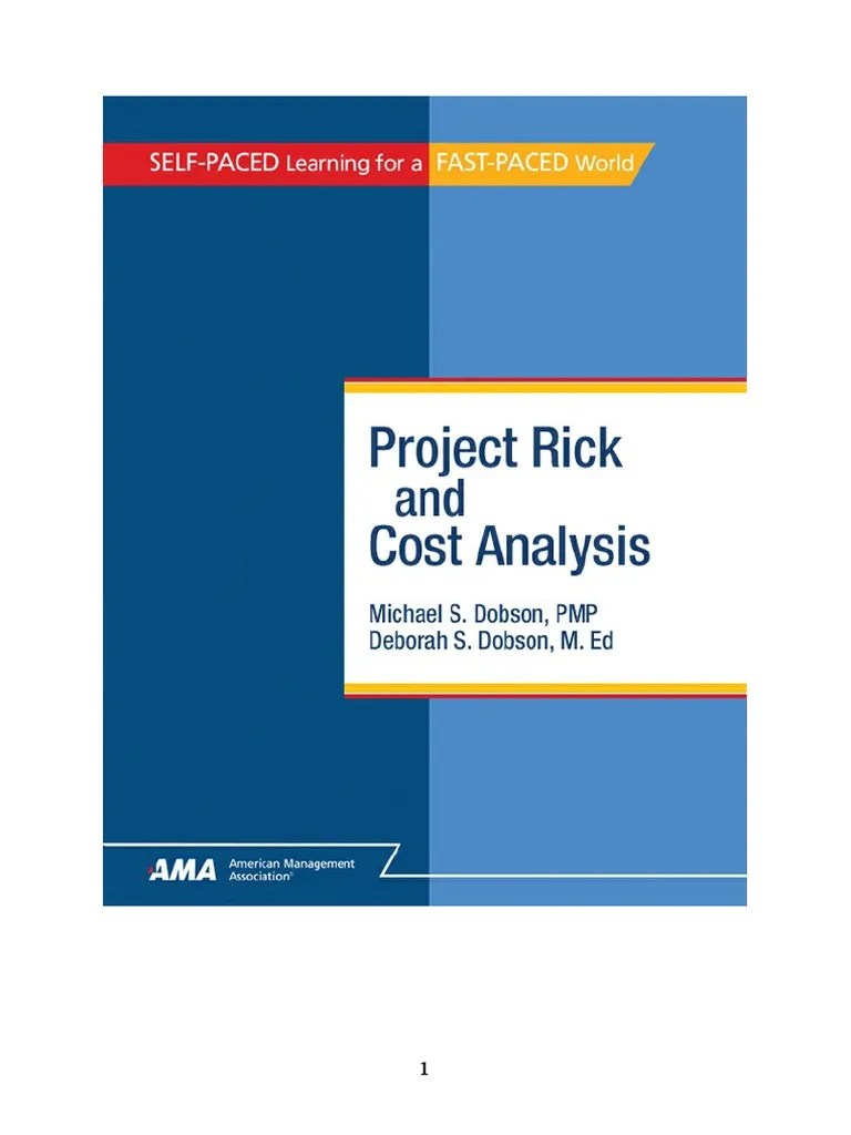 Project Risk and Cost Analysis Risk Management CostBenefit Analysis