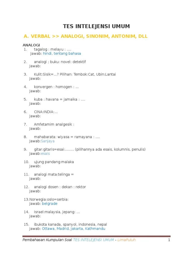 Tes Intelegensi Umum