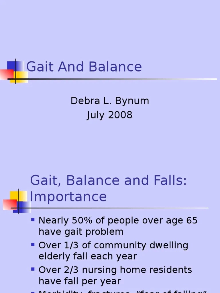 Gait and Balance PDF Balance (Ability) Anatomical Terms Of Motion