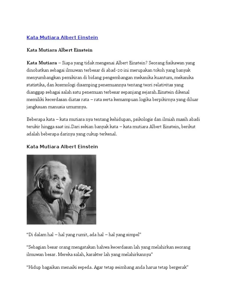 +24 Kata Bijak Albert Einstein Tentang Cinta Bahasa