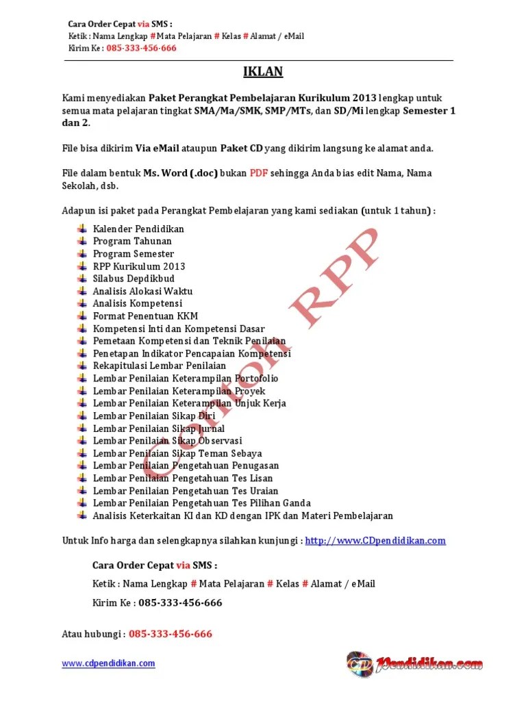 RPP Prakarya Dan Kewirausahaan Kerajinan Kurikulum 2013 Kelas XII