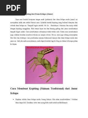 Cara Membuat Janur Kuning Kepiting | PDF