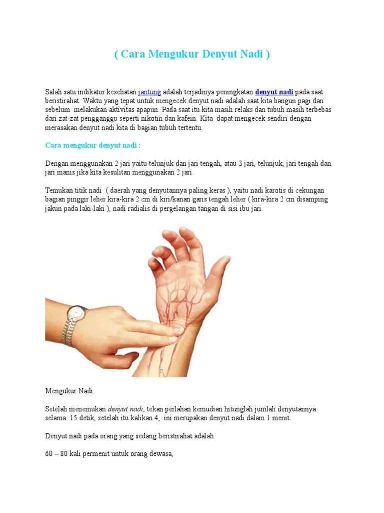Cara Mengukur Denyut Nadi