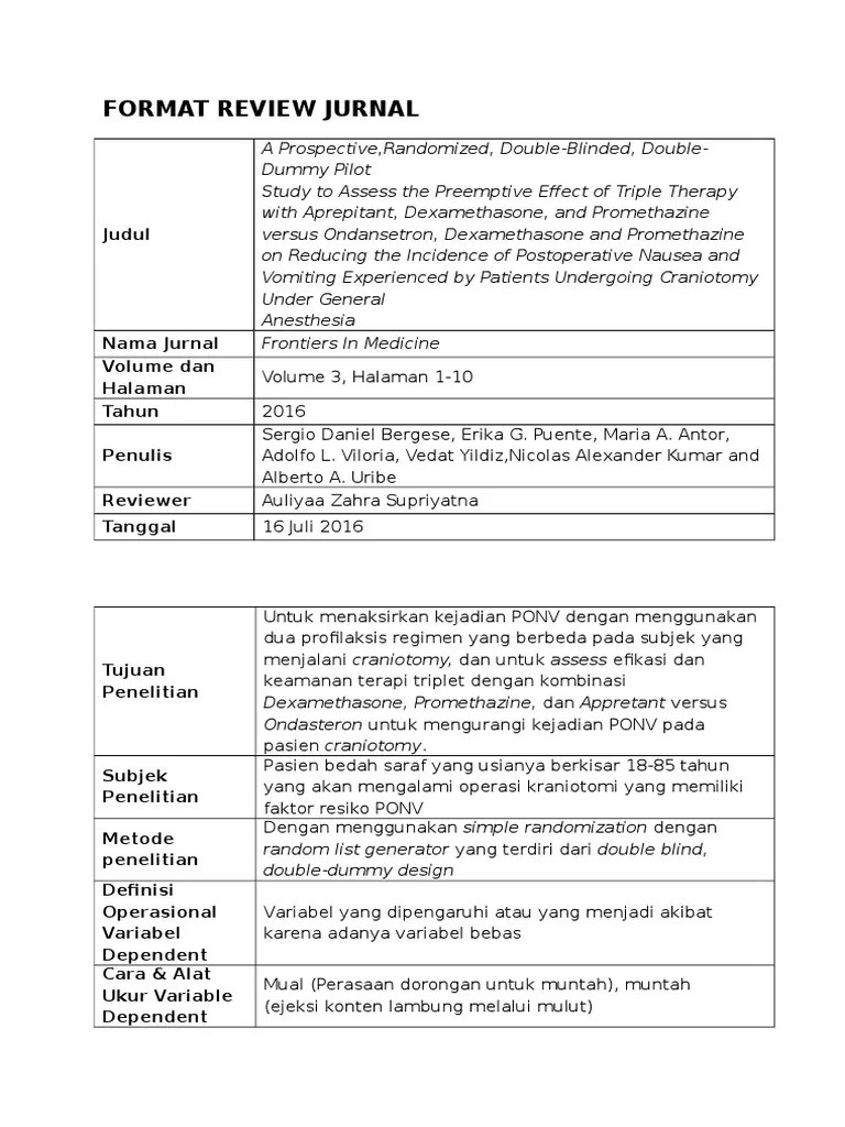 Format Standar Review Jurnal
