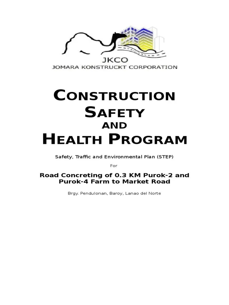 Construction Safety and Health Program | Safety | Occupational Safety