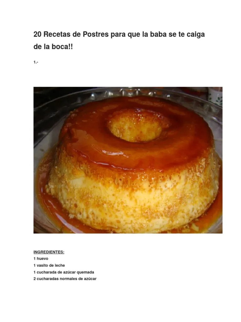 20 Recetas de Postres