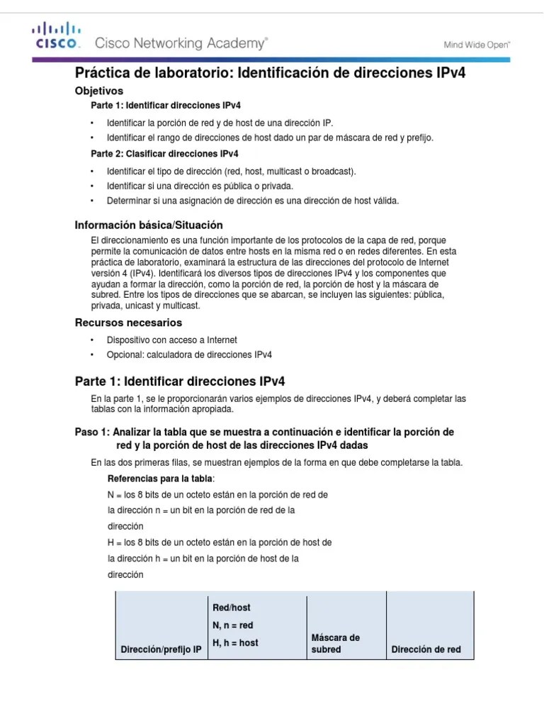 8.1.4.8 Lab Designing and Implementing a IPv4 Addressing
