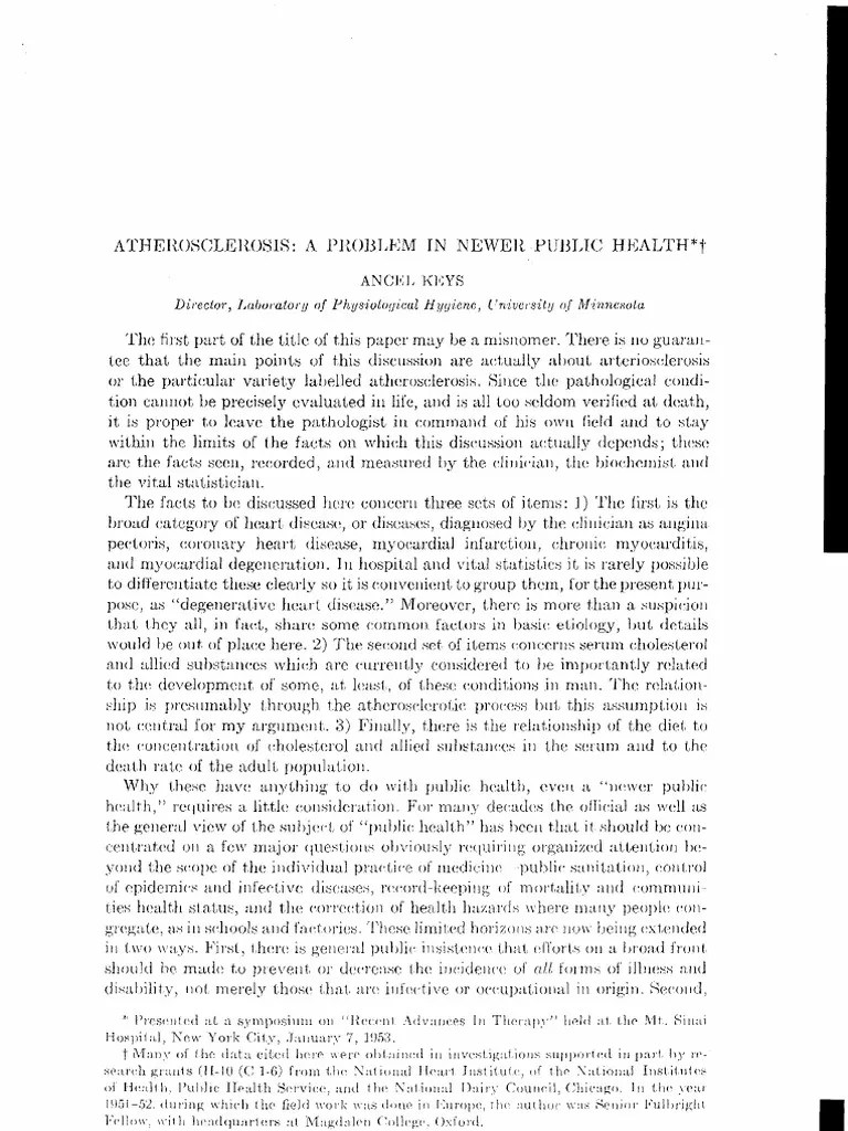Ancel Keys_Atherosclerosis A Problem in Newer Public